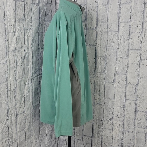 COLUMBIA Men's Sea Foam 1/4 Zip Fleece Pullover Large - Picture 4 of 6